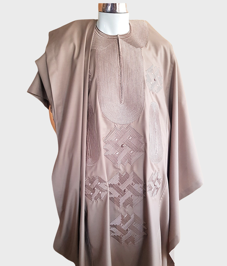 Brown Wool Agbada