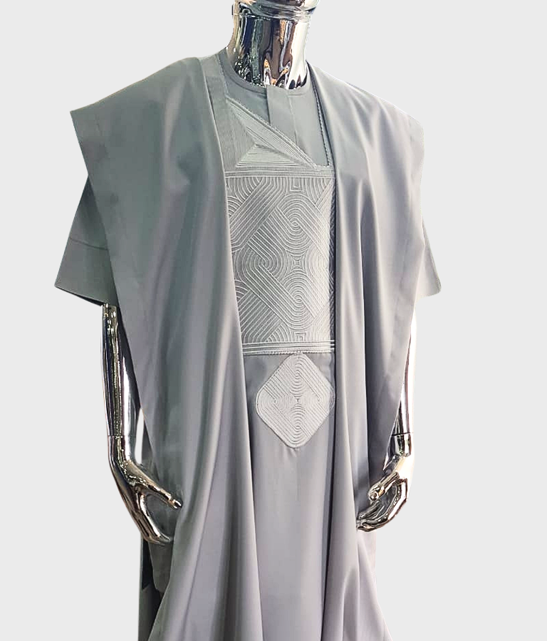 Grey Agbada