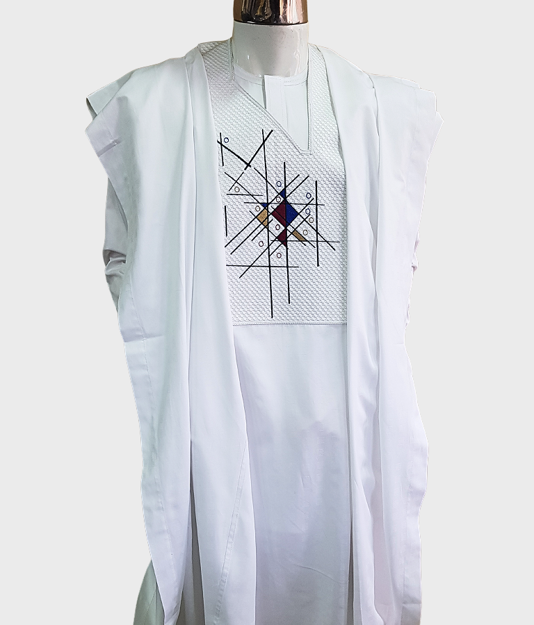 White Wool Agbada