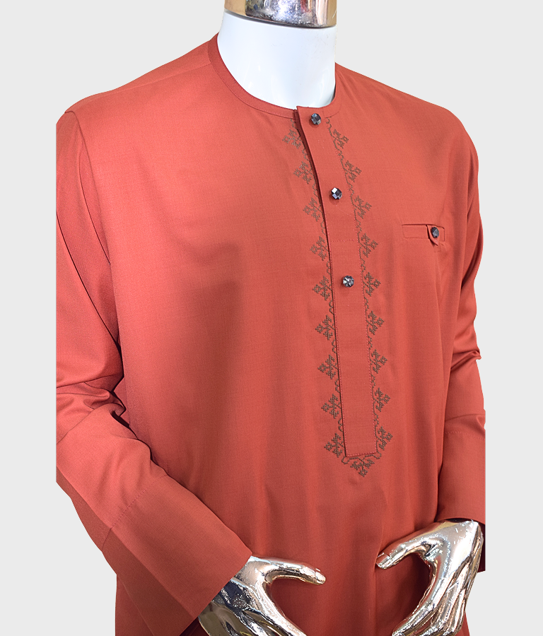 Orange Wool Kaftan