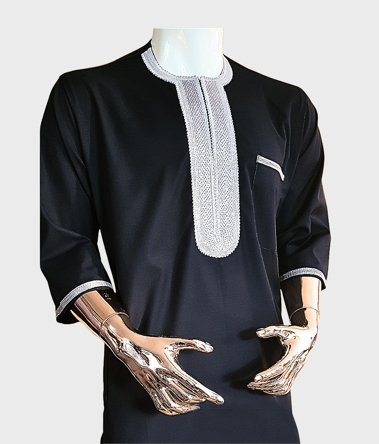 Black Wool Kaftan