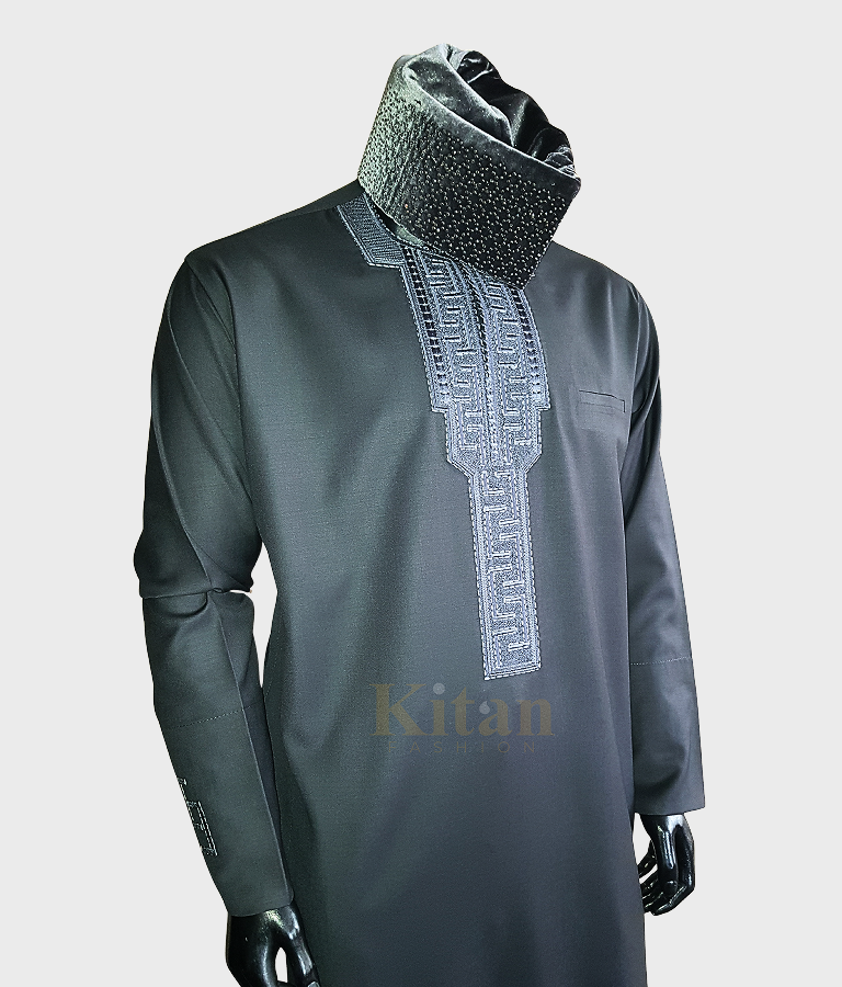 Grey Wool Kaftan