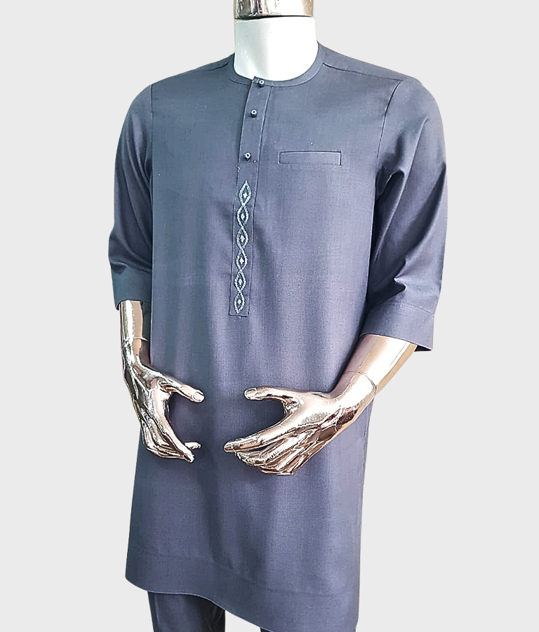 Grey Wool Kaftan