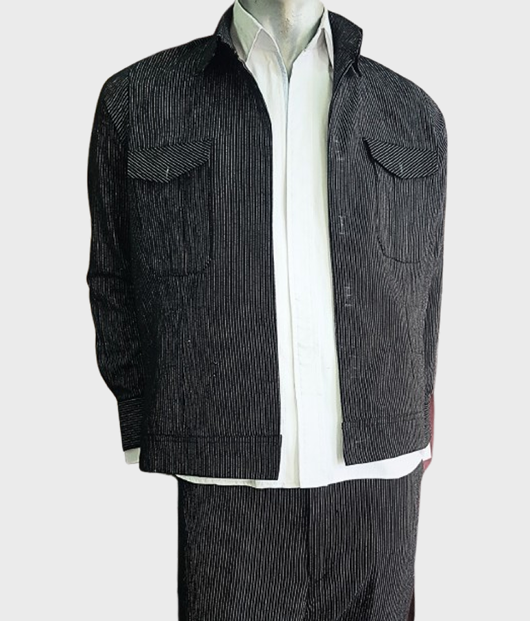 Stripe Linen Jacket Set